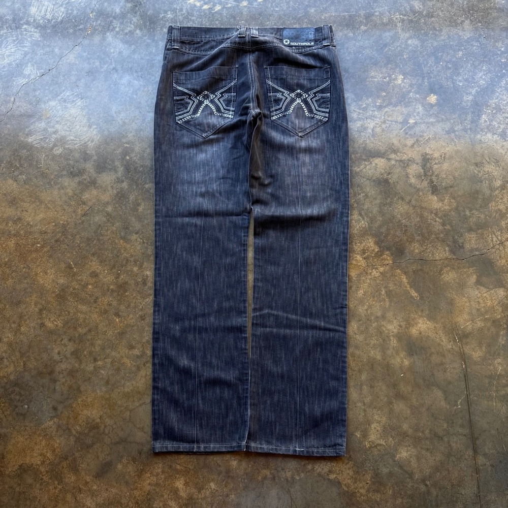Vintage Southpole Mens 36x32 Black Jeans